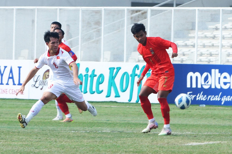 Thắng Myanmar, U19 Việt Nam vững ngôi đầu bảng A -0