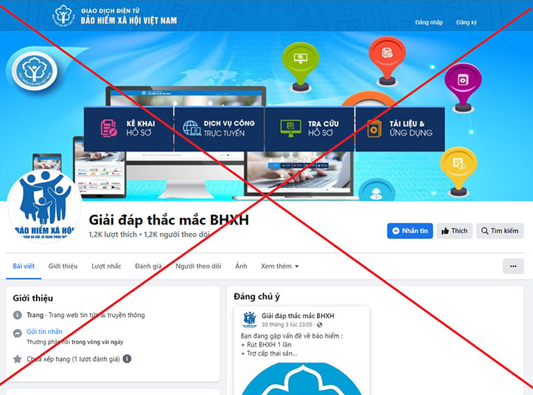 Thông tin giả mạo từ đối tượng lừa đảo.