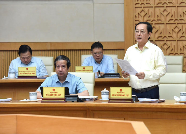 Bộ trưởng Khoa học và Công nghệ Huỳnh Thành Đạt phát biểu.