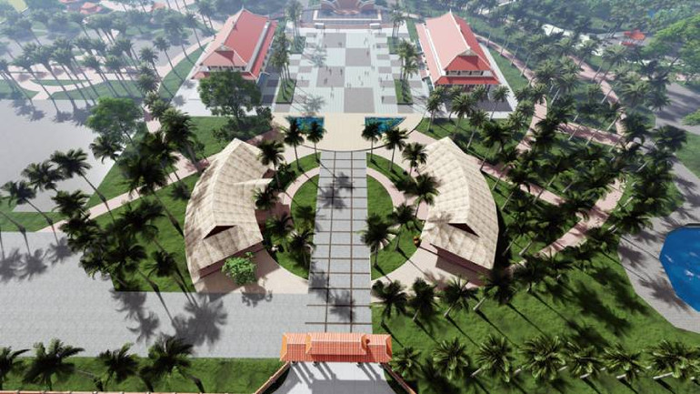 Phối cảnh Khu di tích lịch sử-văn hóa Bưng Lạc Địa. (Ảnh: HOÀNG TRUNG)