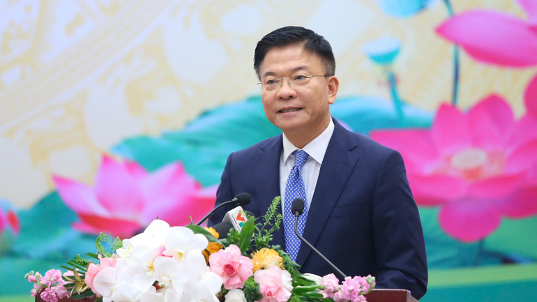 Phó Thủ tướng Lê Thành Long phát biểu chỉ đạo hội nghị. (Ảnh: GIÁP TỐNG)