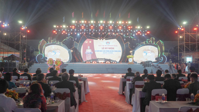 Quang cảnh Lễ kỷ niệm 50 năm ngày giải phóng quê hương Thăng Bình (26/3/1975-26/3/2025).