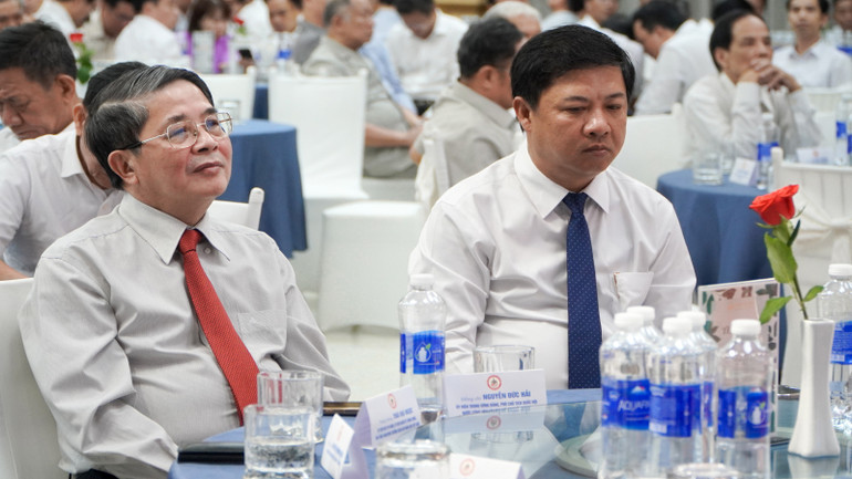 Phó Chủ tịch Quốc hội Nguyễn Đức Hải và Bí thư Tỉnh ủy Quảng Nam Lương Nguyễn Minh Triết tham dự buổi lễ.