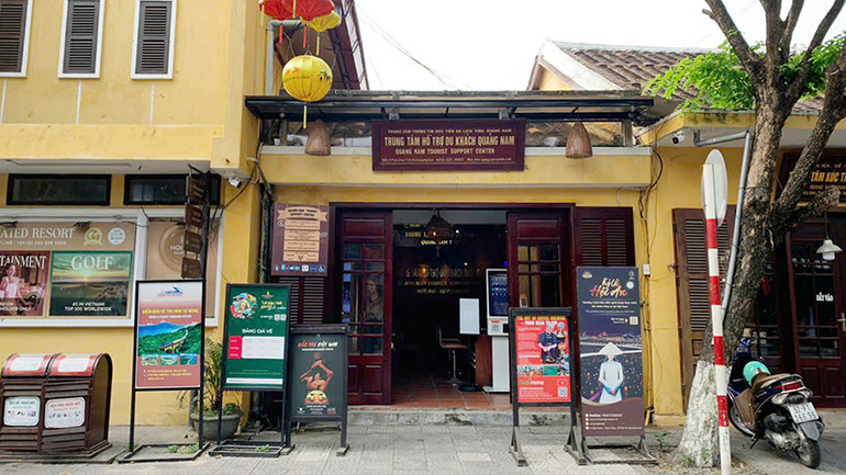 Địa điểm lắp đặt bảng gắn chip NFC (công nghệ kết nối không dây) tại thành phố Hội An.