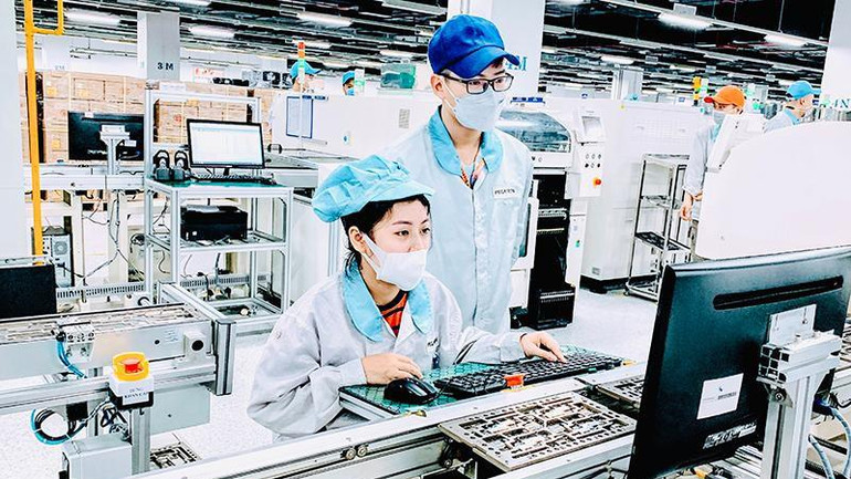 Người lao động trong doanh nghiệp ở Hải Phòng. (Ảnh: nhandan.vn)