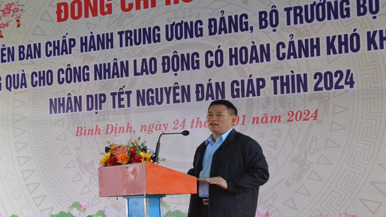 Bộ trưởng Hồ Đức Phớc phát biểu tại buổi lễ.