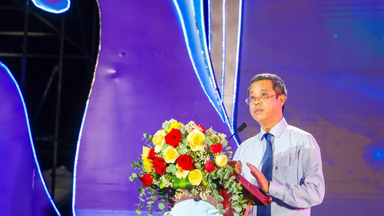 Ông Nguyễn Lê Phúc, Phó Cục trưởng Du lịch Quốc gia Việt Nam phát biểu tại buổi lễ.