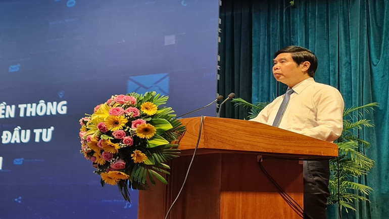 Phó Chủ tịch UBND tỉnh Bình Định Lâm Hải Giang phát biểu tại diễn đàn.