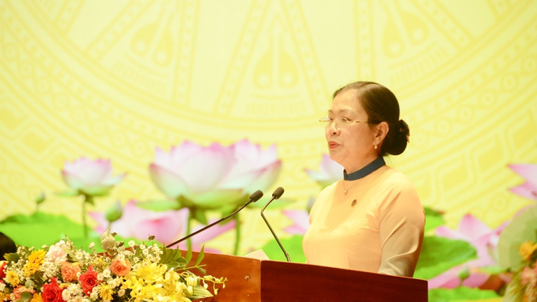 Đồng chí Trương Thị Ngọc Ánh, Phó Chủ tịch Ủy ban Trung ương Mặt trận Tổ quốc Việt Nam mong muốn tỉnh Bình Định thực hiện tốt hơn nữa vai trò tập hợp, phát huy quyền làm chủ của nhân dân.