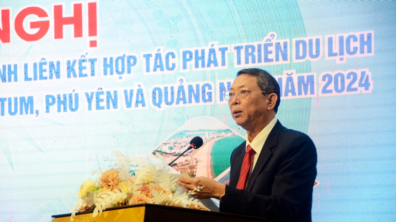 Ông Trần Văn Thanh, Giám đốc Sở Du lịch Bình Định phát biểu tại hội nghị.
