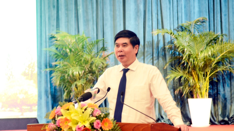 Phó Chủ tịch Ủy ban nhân dân tỉnh Bình Định Lâm Hải Giang phát biểu chỉ đạo.