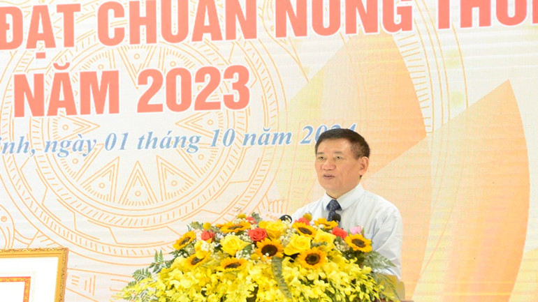 Phó Thủ tướng Chính phủ Hồ Đức Phớc phát biểu tại buổi lễ.