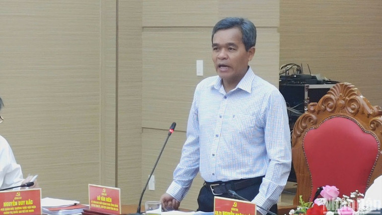 Bí thư Tỉnh ủy Gia Lai Hồ Văn Niên phát biểu tại hội nghị.