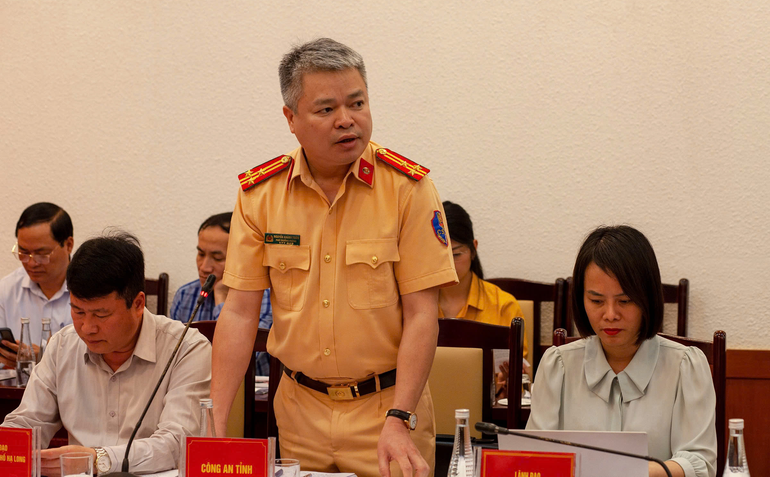 Phó Phòng Cảnh sát Giao thông, Công an tỉnh Quảng Ninh Nguyễn Khánh Toàn nói về tình hình và kết quả triển khai thực hiện Nghị định 168 trên địa bàn tỉnh.