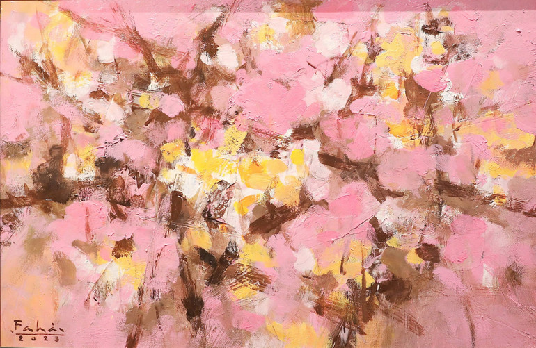 Một tác phẩm ấn tượng của họa sĩ Phạm An Hải được giới thiệu tại triển lãm.