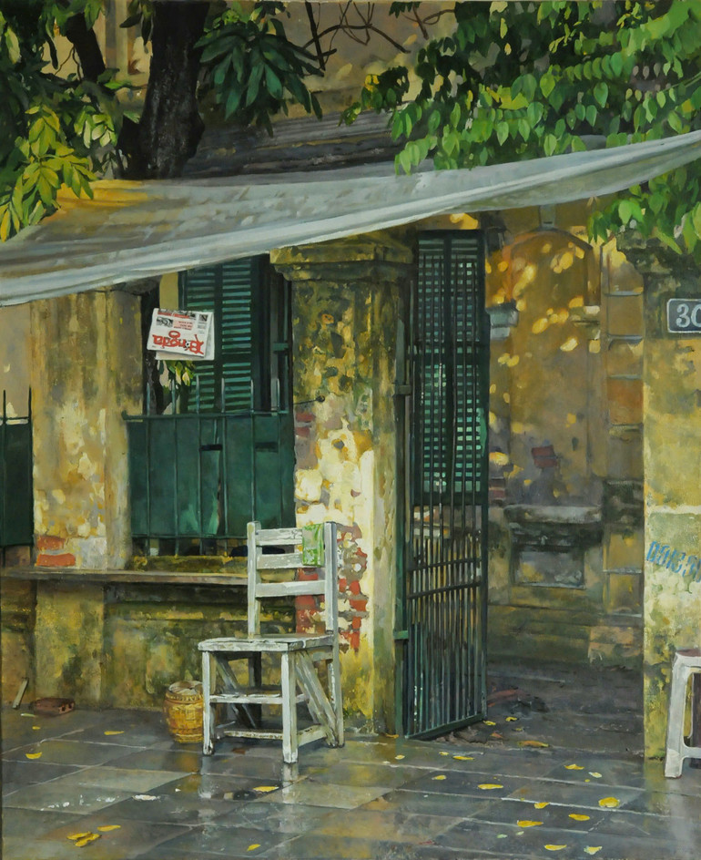 "Sau cơn mưa mùa hè" làm dịu lòng người ngắm tranh.