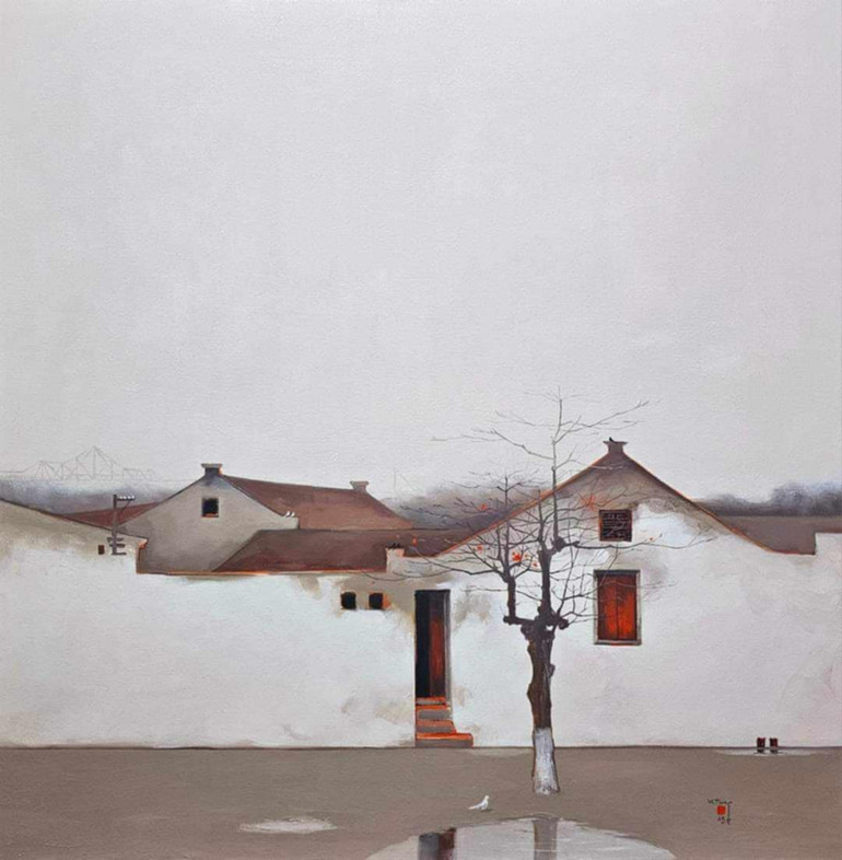 Khoảnh khắc bình yên trong tác phẩm của Tùng Nguyễn.