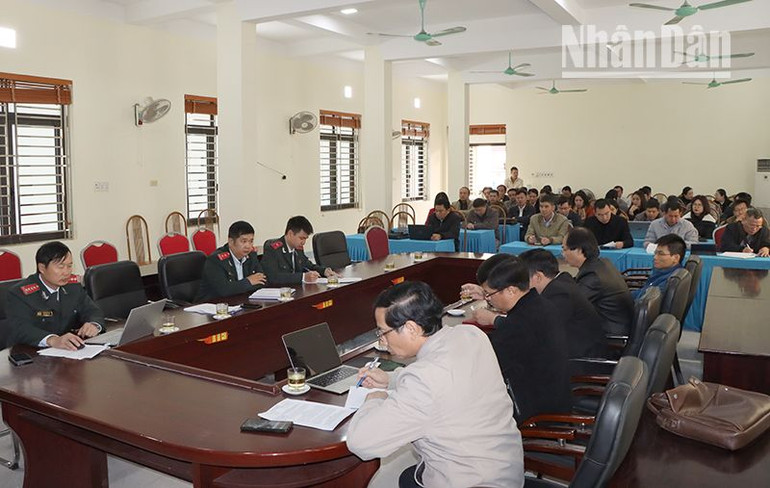 Đại diện Sở Giáo dục và Đào tạo tỉnh Sơn La, các đơn vị trực thuộc Sở tại buổi công bố Kết luận Thanh tra tại Sở Giáo dục và Đào tạo tỉnh Sơn La.