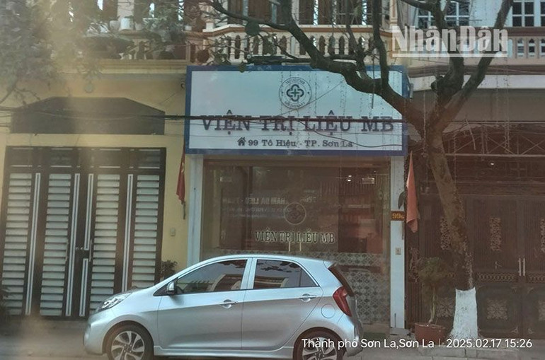 Một cơ sở tại số 99G, đường Tô Hiệu, thành phố Sơn La với biển hiệu "Viện trị liệu MB" không phép nhưng chạy quảng cáo, giới thiệu chữa các loại bệnh trên các nền tảng xã hội, nhưng Thanh tra Sở Y tế Sơn La lại không nắm được.