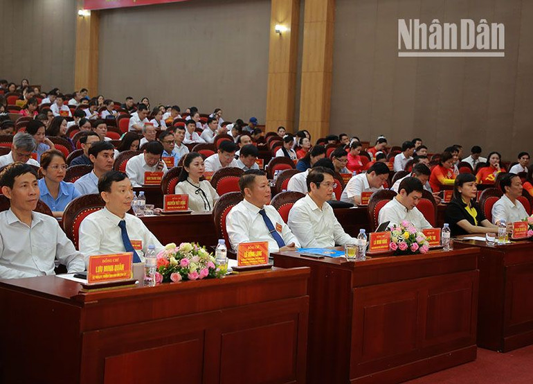 Các đại biểu dự lễ khai mạc Hội thi “Tìm hiểu cải cách hành chính trong Đảng” năm 2024.