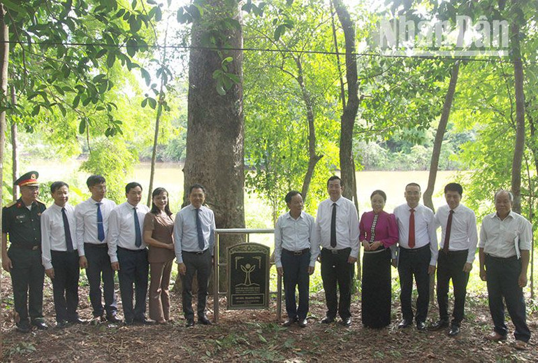 Lãnh đạo Ủy ban nhân dân tỉnh Sơn La, huyện Yên Châu và các sở, ngành tại lễ mở bia đá công nhận cây di sản. Lãnh đạo Ủy ban nhân dân tỉnh Sơn La, huyện Yên Châu và các sở, ngành tại lễ mở bia đá công nhận cây di sản.