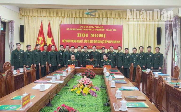 Lãnh đạo các đơn vị tổ chức ký kết thực hiện hiệp đồng trong quản lý, bảo vệ biên giới khu vực biên giới tiếp giáp năm 2025.