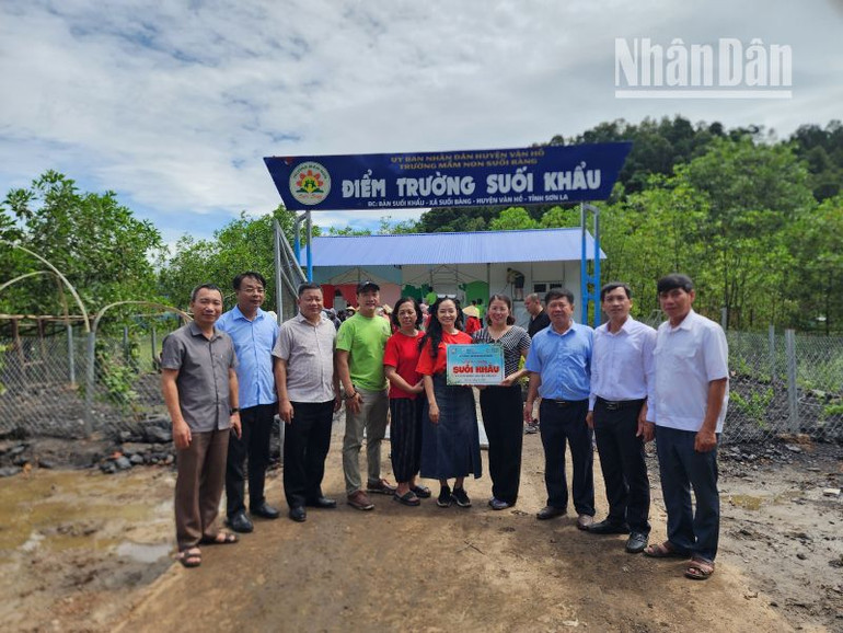 Nhà lớp học điểm trường Suối Khẩu, Trường mầm non Suối Bàng, xã Suối Bàng, huyện Vân Hồ.