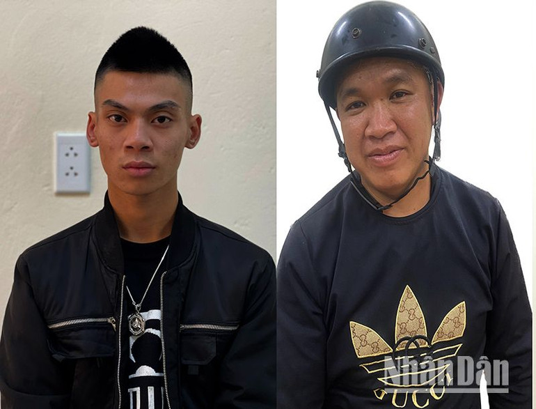 Đối tượng Nguyễn Đình Duy, Quàng Văn Hậu (tính từ bên trái sang).