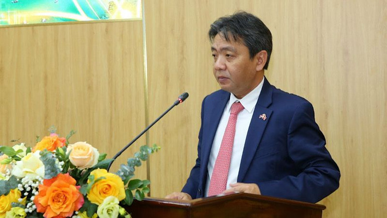 Thứ trưởng Bộ Văn hóa, Thể thao và Du lịch Hoàng Đạo Cương phát biểu tại hội nghị. (Ảnh: ANH TUẤN) Thứ trưởng Bộ Văn hóa, Thể thao và Du lịch Hoàng Đạo Cương phát biểu tại hội nghị. (Ảnh: ANH TUẤN)