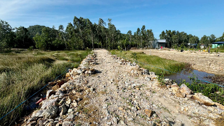 Vị trí đất mà các cá nhân chiếm đất do Nhà nước quản lý tại khu phố Bà Lý, phường Mỹ Đức.