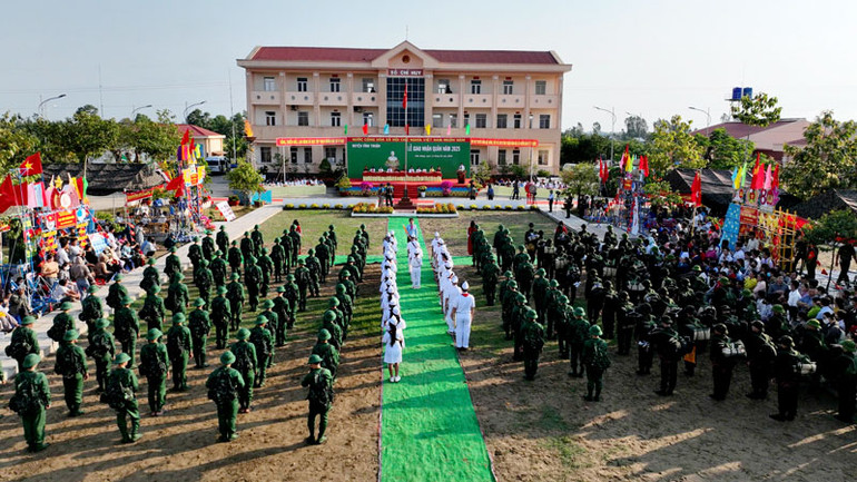 Năm 2025, có 100% thanh niên tỉnh Kiên Giang bảo đảm đủ các tiêu chuẩn để nhập ngũ theo quy định. (Ảnh: PHƯƠNG VŨ)