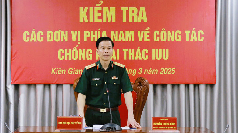 Trung tướng Nguyễn Trọng Bình phát biểu chỉ đạo.