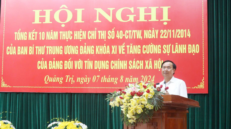 Phó Bí thư Tỉnh ủy, Chủ tịch Ủy ban nhân dân tỉnh Quảng Trị Võ Văn Hưng phát biểu kết luận tại hội nghị.