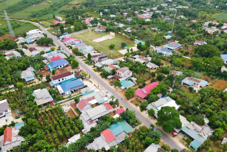 Một góc xã Gio An hôm nay. (Ảnh: Võ Văn Thanh)