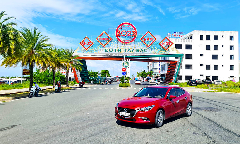 Khu đô thị mới lấn biển Tây Bắc thành phố Rạch Giá với diện tích hơn 99ha, trong đó diện tích lấn biển gần như hoàn toàn. (Ảnh: Việt Tiến)