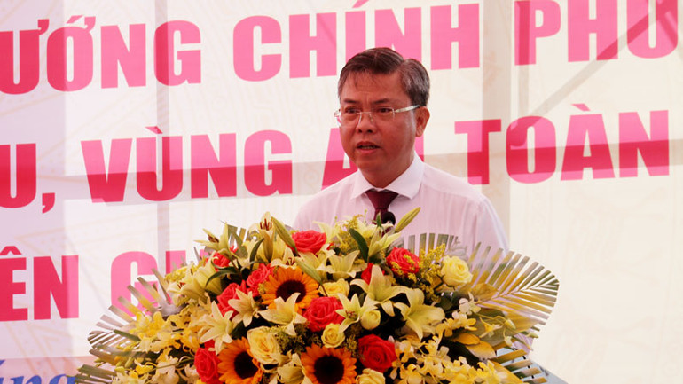 Phó Chủ tịch Ủy ban nhân dân tỉnh Kiên Giang Nguyễn Lưu Trung phát biểu tại buổi lễ.
