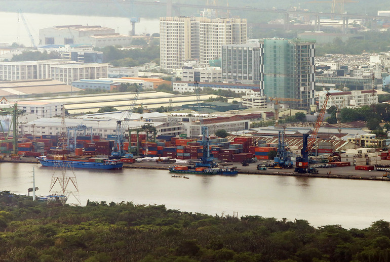 Khu vực cảng Tân Thuận. Khu vực cảng Tân Thuận.