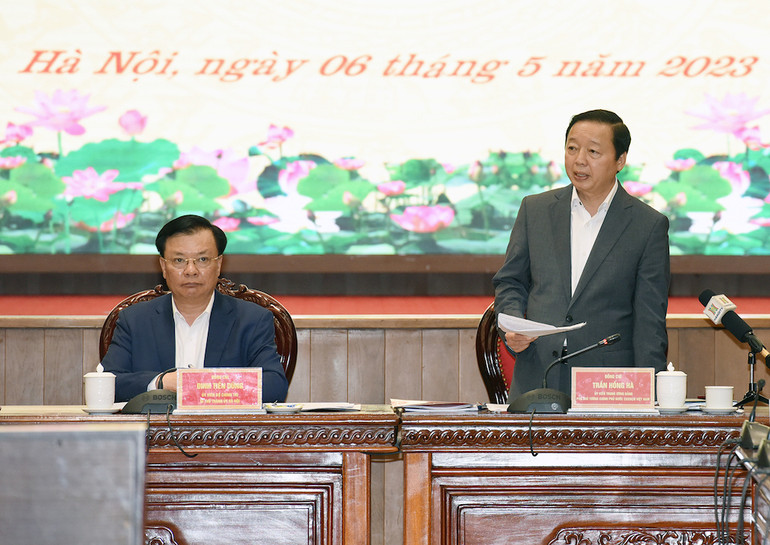 Phó Thủ tướng Trần Hồng Hà phát biểu.