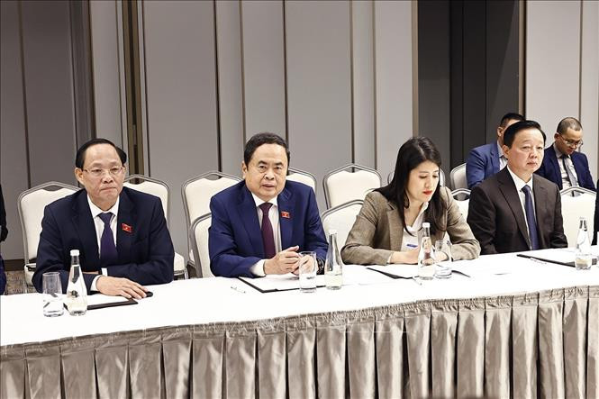 Chủ tịch Quốc hội Trần Thanh Mẫn phát biểu. (Ảnh: Doãn Tấn/TTXVN)