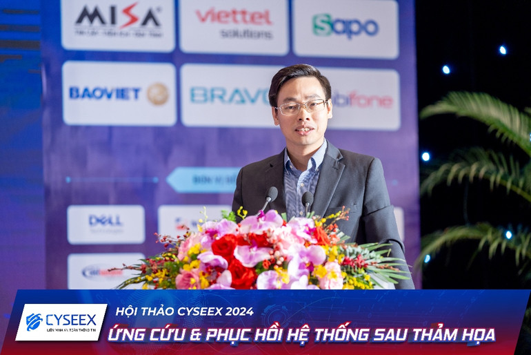 Ông Trần Quang Hưng, quyền Cục trưởng Cục An toàn thông tin phát biểu.