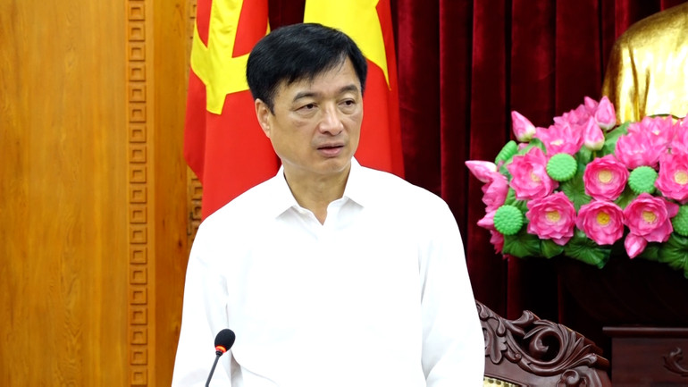 Đồng chí Nguyễn Duy Ngọc, Ủy viên Bộ Chính trị, Bí thư Trung ương Đảng, Chủ nhiệm Ủy ban Kiểm tra Trung ương, Trưởng đoàn Đoàn kiểm tra số 1913 của Bộ Chính trị, Ban Bí thư, phát biểu chỉ đạo.