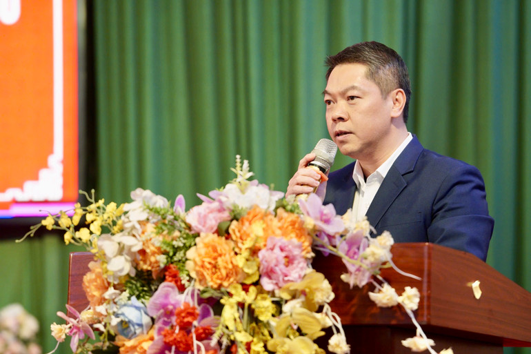 Đồng chí Đoàn Thanh Sơn, Phó Chủ tịch Ủy ban nhân dân tỉnh Lạng Sơn phát biểu tại chương trình.