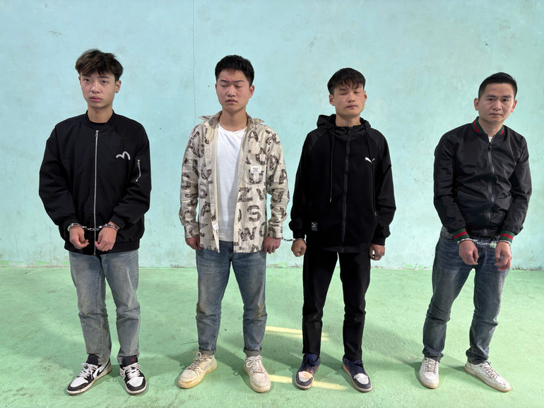 Các đối tượng người Trung Quốc bị bắt giữ.