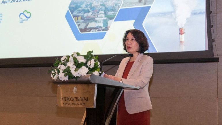 Thứ trưởng Y tế Nguyễn Thị Liên Hương phát biểu tại sự kiện.