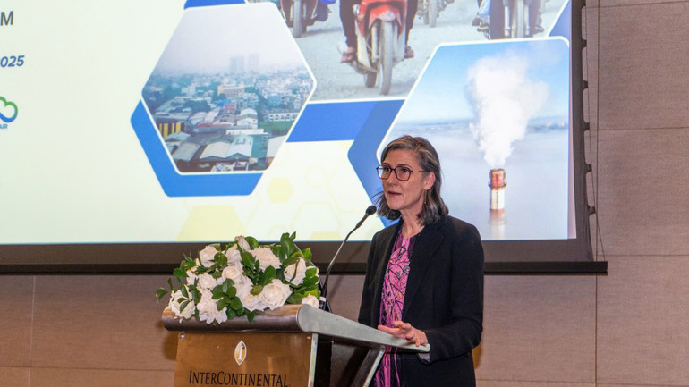 Bà Ramla Khalidi, Trưởng đại diện UNDP tại Việt Nam chia sẻ tại sự kiện.