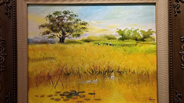 Sắc màu quê hương Bắc bộ lôi cuốn người xem. Sắc màu quê hương Bắc bộ lôi cuốn người xem.