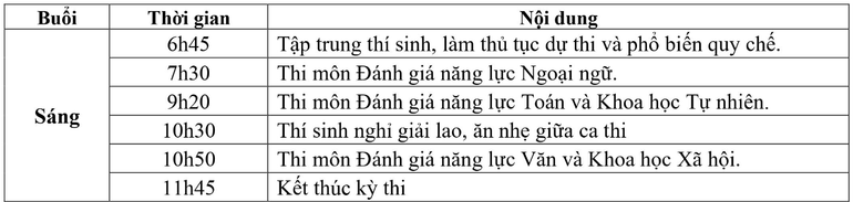 Lịch thi vào lớp 10 Trường trung học phổ thông chuyên Ngoại ngữ năm học 2023-2024