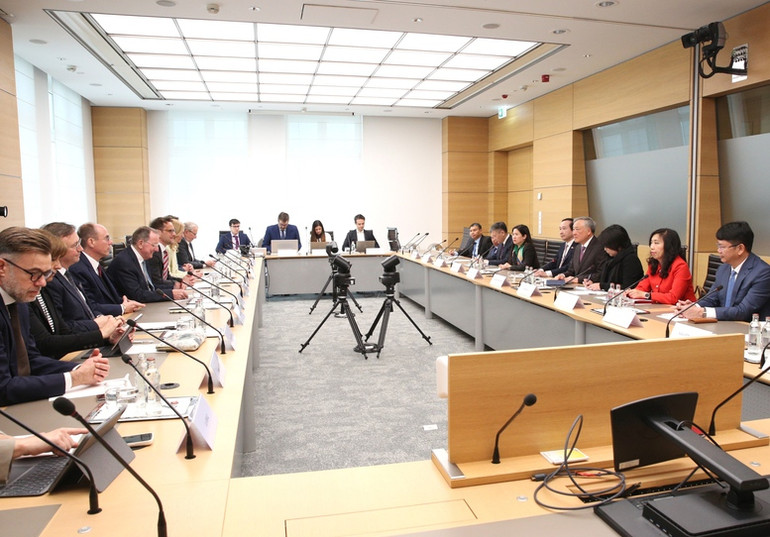 Hai nhà lãnh đạo đánh giá quan hệ hữu nghị Việt Nam-Luxembourg trong những năm qua đang ngày càng phát triển tốt đẹp (Ảnh: VGP/Nguyễn Hoàng)