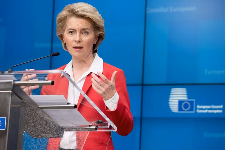 Chủ tịch Ủy ban châu Âu Ursula von der Leyen (Ảnh: Tân Hoa xã)