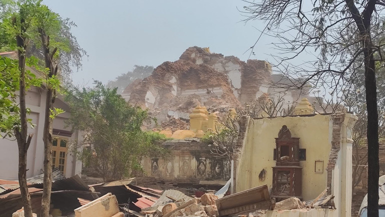 Một công trình ở cố đô Mandalay của Myanmar. (Nguồn: Facebook)